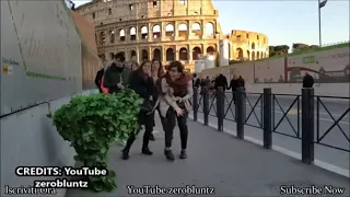 Bushman scare prank in Rome