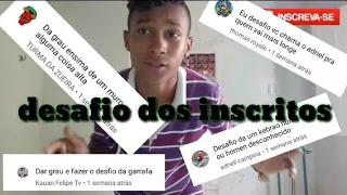 DESAFIO DOS INSCRITOS