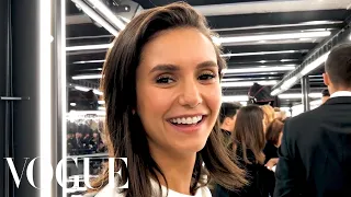 Nina Dobrev Gets Ready for the Louis Vuitton Fashion Show | Vogue