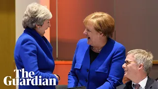 What had May and Merkel laughing together at the EU summit?