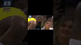 LEBRON JAMES GOT COURTSIDE FAN GIRLS IMPRESSIVE😁