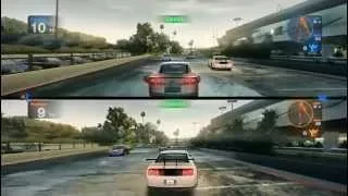 Blur Gameplay PC HD 2 Player Splitscreen : LA River Concrete Basin