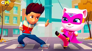 Who is the Best? Talking Angela or Ryder? Paw Patrol vs Talking Tom Hero Dash