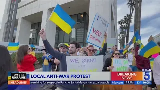 Protesters in L.A. decry Russia's attack on Ukraine