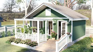 7x6m (23 x 19ft) Beautiful Small House | House Design Ideas