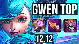 GWEN vs ILLAOI (TOP) | 6/0/3, 66% winrate, Dominating | KR Diamond | 12.12