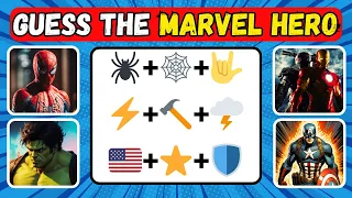 Can You Guess the Marvel Hero by Emoji? | Marvel Super Hero Quiz | Iron Man, Spider-Man, Thor, Hulk