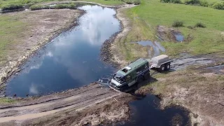 вездеход КРЕЧЕТ с прицепом