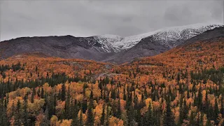 Khibiny mountains, Arctic autumn, Kola peninsula, 4к relax video