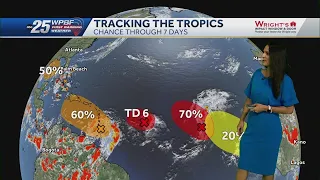 Tropical Depression 6 forms in Atlantic Ocean