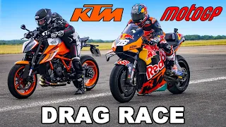 MotoGP Bike v KTM Road Bike: DRAG RACE