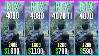 RTX 4090 vs RTX 4080 vs RTX 4070 TI vs RTX 4070 - Test in 12 Games