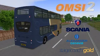 (OMSI 2) Stagecoach midlands ADL Enviro 400 Scania N230UD (KX61 DLF - 15743) running the route 002