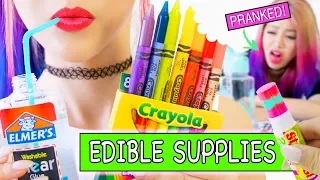 DIY EDIBLE SCHOOL SUPPLIES! 8 Pranks for Back to School NEW VERSION