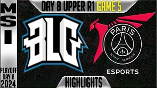 BLG vs PSG Highlights Game 5 | MSI 2024 Round 1 Knockouts Day 8 | Bilibili Gaming vs PSG Talon G5