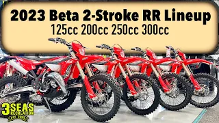 Here are the differences in the Beta 2-Stroke RR Motorcycle line up: 125 / 200 / 250 / 300