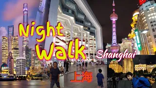 Shanghai Night Walk from the Bund View to East Nanjing Road Walking Tour 2022 [4K] 上海外滩南京路中国