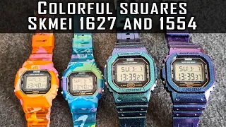 Colorful squares Skmei 1627 and 1554 watch review #skmei #skmeiwatch #skmeisquare #gedmislaguna