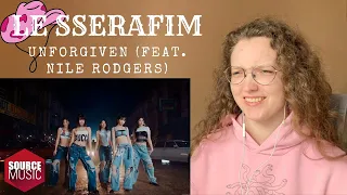 Реакция на LE SSERAFIM (르세라핌) 'UNFORGIVEN (feat. Nile Rodgers)' OFFICIAL M/V | Reaction