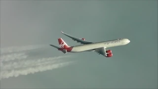 Mid-Atlantic Race!!! Virgin Atlantic A340 vs Norwegian 787 Dreamliner