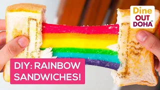 ILQ makes rainbow grilled cheese sandwich!