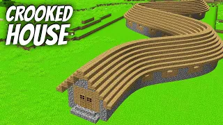 I found a CROOKED VILLAGER HOUSE in Minecraft ! LONGEST HOUSE !