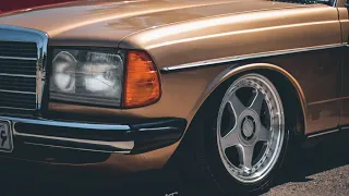 Bagged Mercedes Benz E200 (w123) / مرسدس بنز دانشجویی w123 همایش خودروهای کلاسیک مشهد