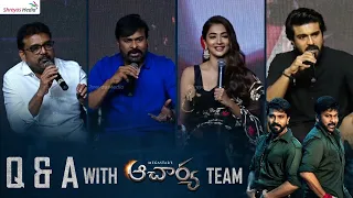 Q&A with Media @ Acharya Press Meet - Hyderabad | Megastar Chiranjeevi, Ram Charan,  Pooja Hegde