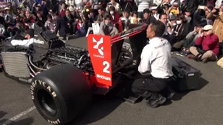 F1マシンエンジン始動公開　マクラーレンホンダＭＰ４／6　ベルガー車　ホンダまつりにて