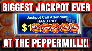 MY BIGGEST JACKPOT EVER AT THE PEPPERMILL!!!  UNBELIEVABLE!