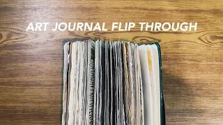 art journal flip through ☆ no talking (real time page flip asmr with soft music)