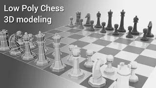 Low Poly Chess 3D Modeling (Autodesk Maya Tutorial)