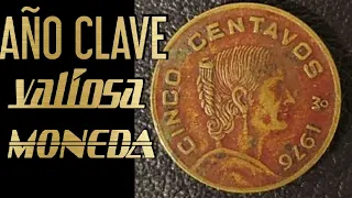 MONEDA DE 5 CENTAVOS JOSEFA ORTIZ VALIOSA.