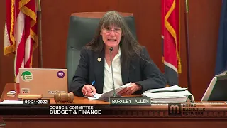 06/21/22 Council Committees: Budget and Finance