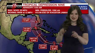 Tropical Depression Nine has formed in the Caribbean