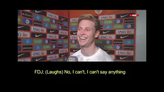 Frenkie De Jong asked whether he is leaving Barcelona for Manchester United