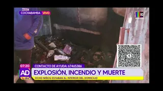Cochabamba: Explosión, incendio y muerte en una vivienda