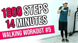 Walking Workout #5 | 1800 Steps in 14 Minutes | Low Impact Cardio | Keoni Tamayo
