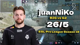 CS2 POV G2 NiKo (26/5) vs BIG (Ancient) @ ESL Pro League Season 19