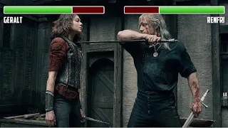 Geralt vs. Renfri WITH HEALTHBARS | HD | The Witcher
