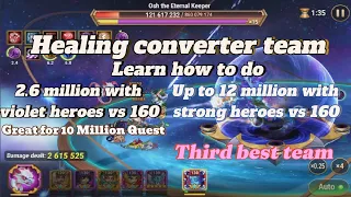 What is the fourth best team vs 160 Osh in Asgard Guild Raid? Healing Converter team is! - Hero Wars