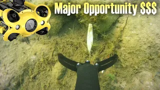 Fishing Lure Hunting with Underwater Drone Chasing M2