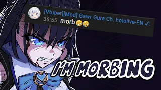 [ENG SUB/Hololive] Gura comes when Kronii is in the middle of morbing