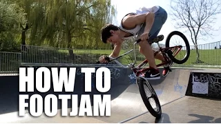 How to footjam BMX (Как сделать футджем в радиусе) | Школа BMX Online #20