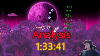 Terraria - Master Hardcore Moon Lord Speedrun 1:33:41 Analysis (Random Seed, NMA)