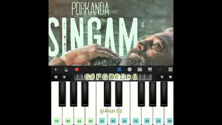 Porkanda singam Song | easy piano 🎹 tutorial with notes | Vikram movie 🎥 | Anirudh ravichander 🎶