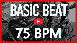 Laid Back Rock Drum Track 75 BPM Drum Beat (Isolated Drums) [HQ]