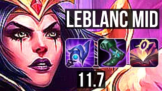 LEBLANC vs JAX (MID) | 14/1/3, 10 solo kills, Legendary, 1.0M mastery | NA Master | v11.7