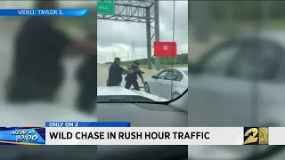 Wild chase in rush-hour traffic