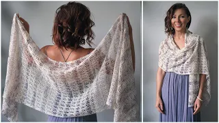 SO EASY - Beginner Summer Lace Shawl w/ a Unique Technique!